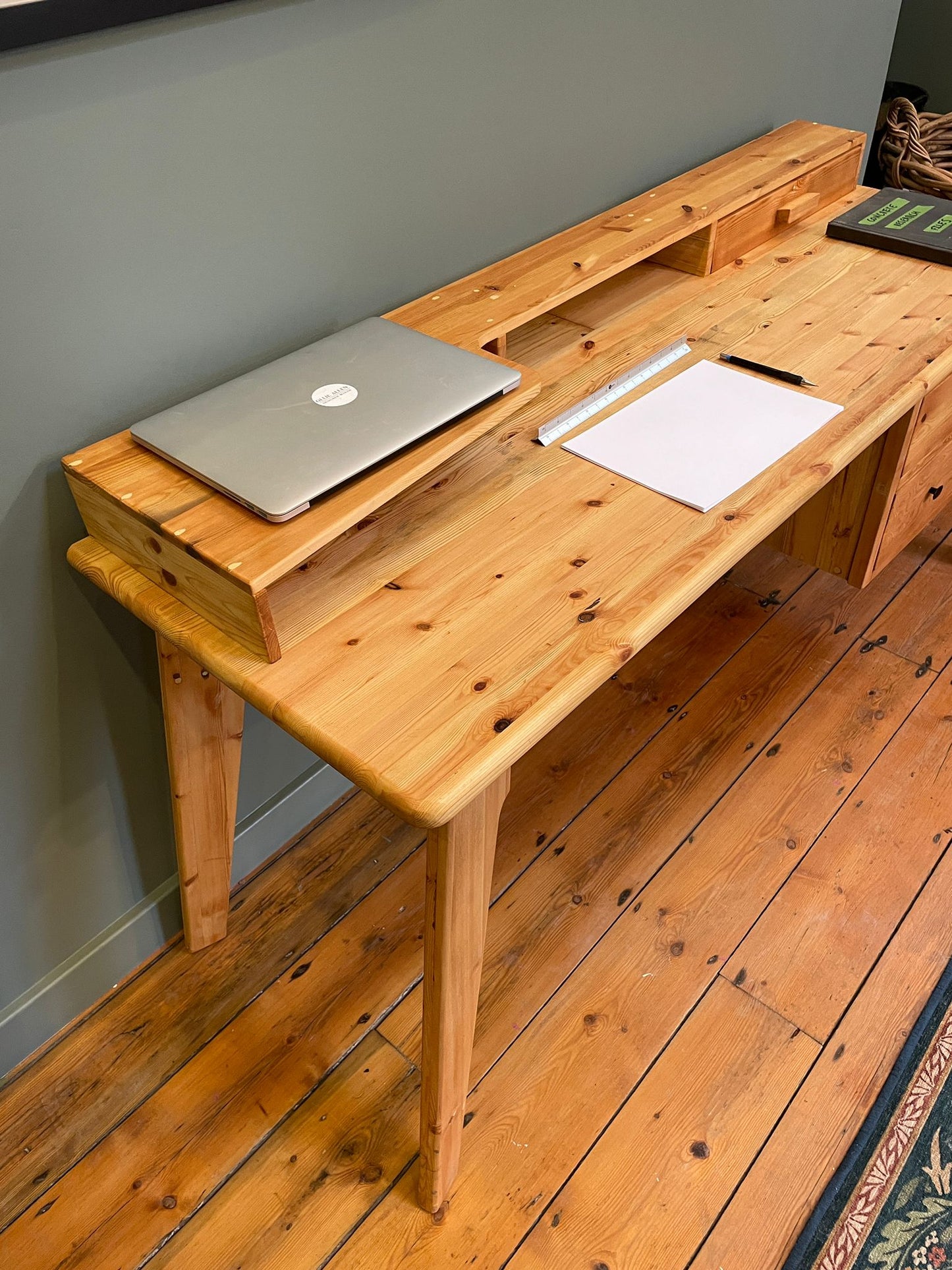 Pine desk by Ollie Allan