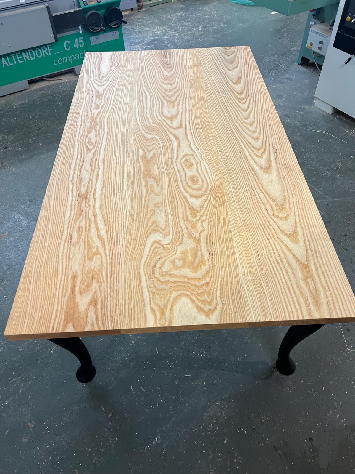 Ash-top dining table by Bruce Faulseit