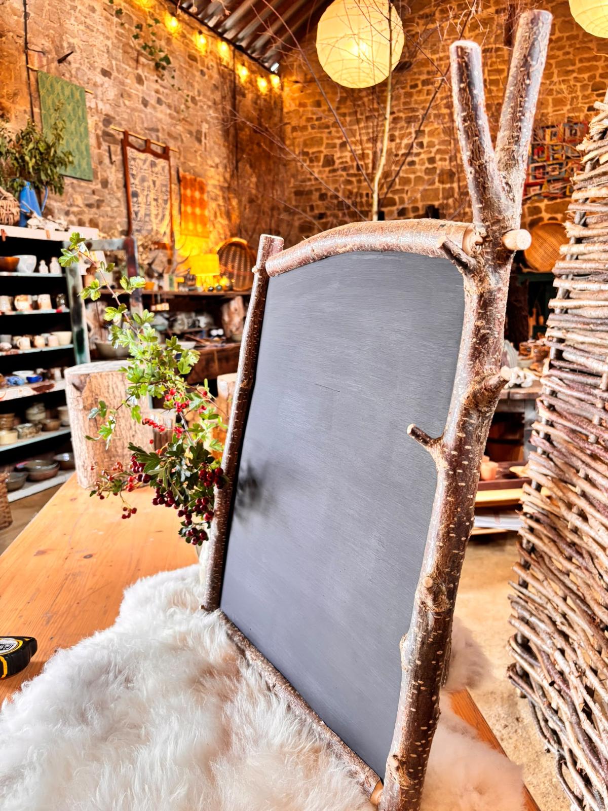 Handmade wooden framed chalkboards by Rosie Collins