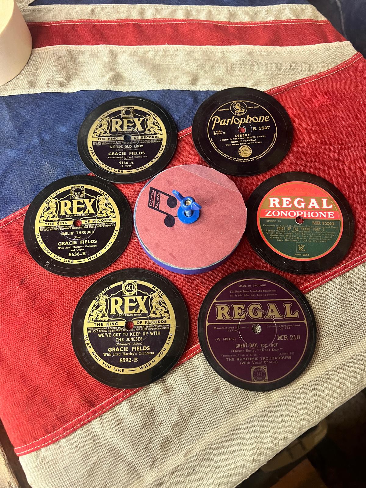 Vintage 78rpm Record Coaster Set by Duncan Mckean