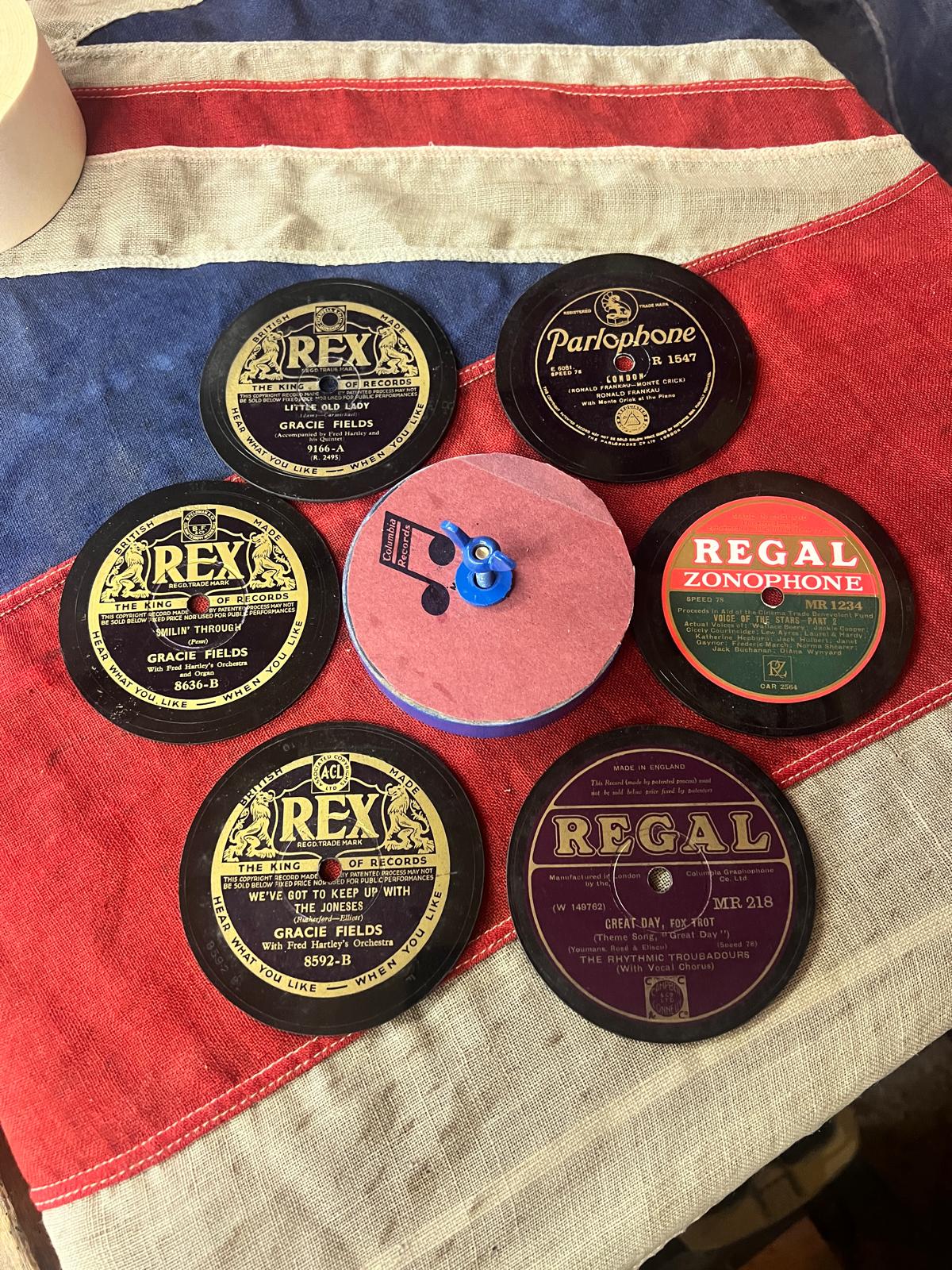 Vintage 78rpm Record Coaster Set by Duncan Mckean