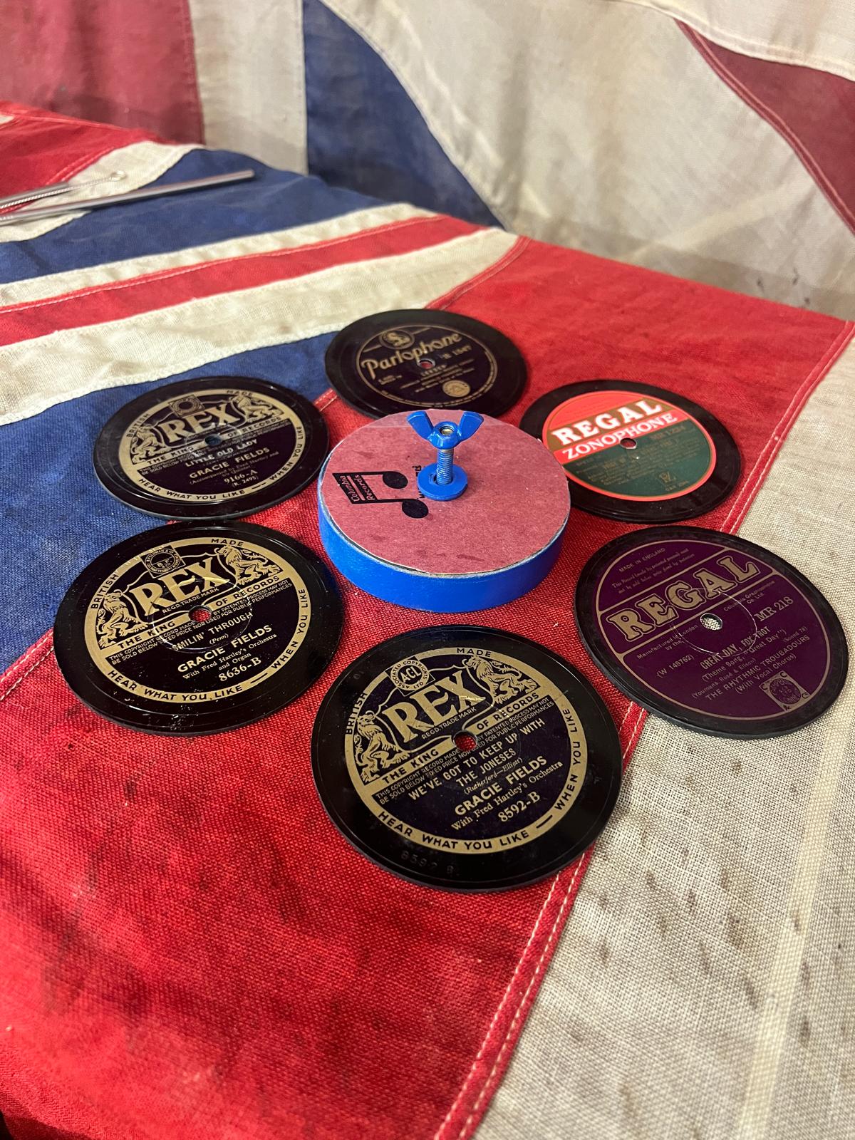 Vintage 78rpm Record Coaster Set by Duncan Mckean